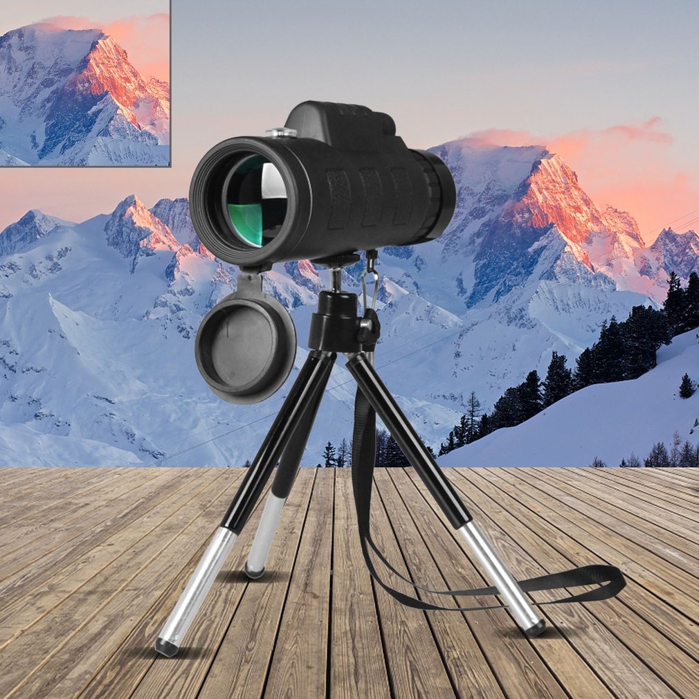 Compatible with Apple, Monocular Telescope Zoom Scope with Compass Phone Clip Tripod Compatible with Apple, Monocular Telescope Zoom Scope with Compass Phone Clip Tripod